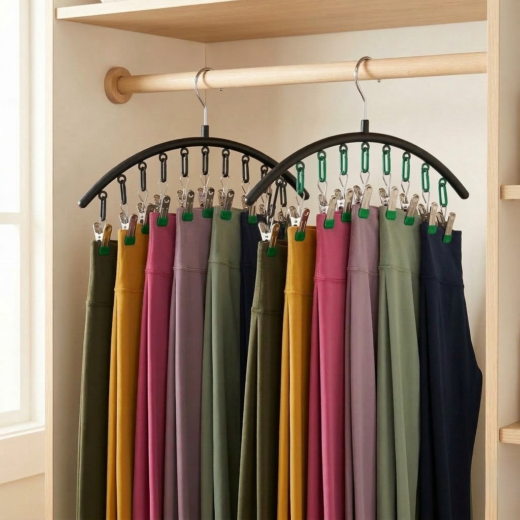 Rackwell™ – 10-Clip Space-Saving Vertical Pants Hanger + 50% OFF