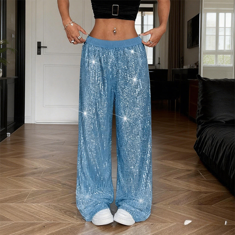 đ„Hot Sale Offers-Womenâs Glimtora Wide-Leg Pants with Elastic Waist
