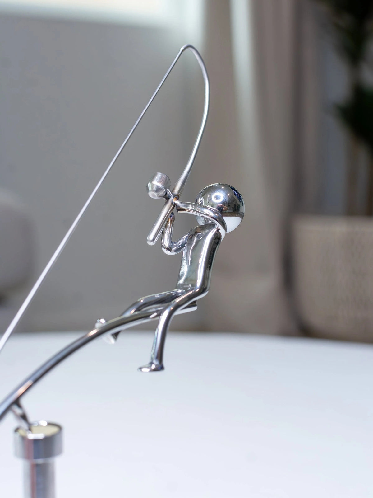 🎣The Fisherman & Biker Balancing Sculpture