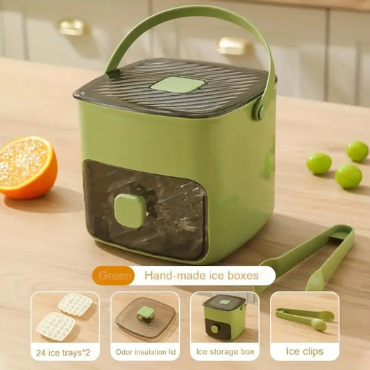 ☀️Summer Hot Sale 50%OFF🧊Portable Ice Maker with Lid and Storage Box