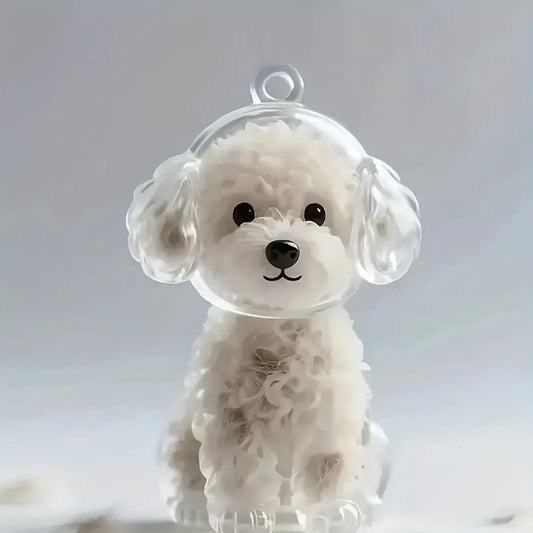 Dog Hair Memorial Keepsake Keychain