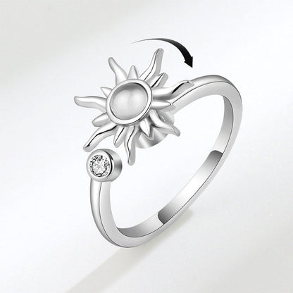 Adjustable Anxiety Sun Ring l Gold