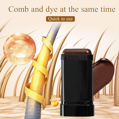 3-color portable hair dye stick with comb