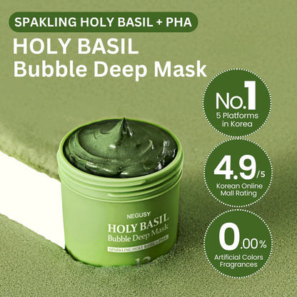 Holy Basil Sparking Bubble Mask-Limited Time 75%OFF 🔥LAST DAY⏰