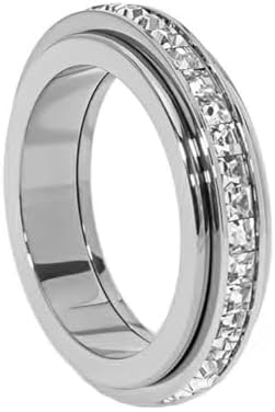 Titanium Steel Anxiety Relieving Wedding Ring Fidget for Women