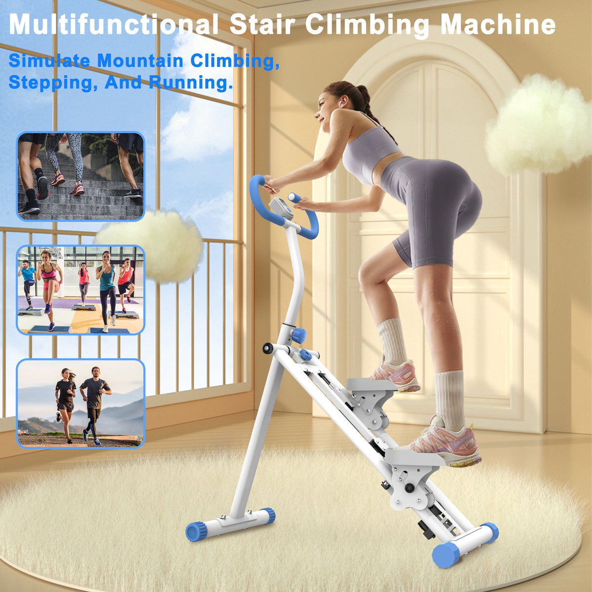 ProFit Foldable 3-in-1 Stair Stepper & Vertical Climber | Upgraded Resistance