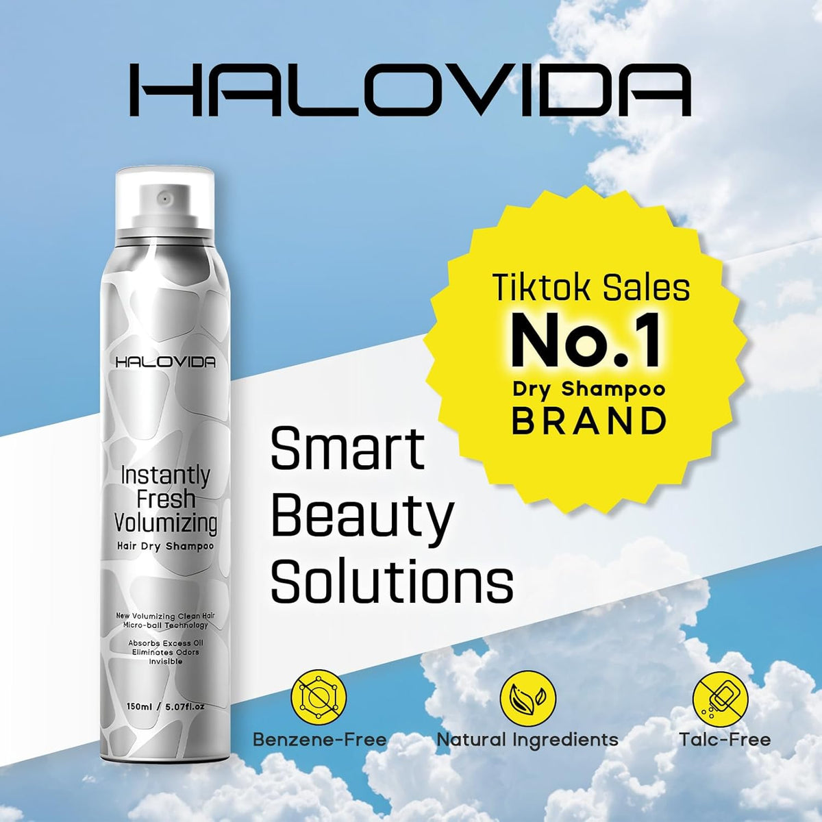 Halovida Instant Volumizing Hair Dry Shampoo