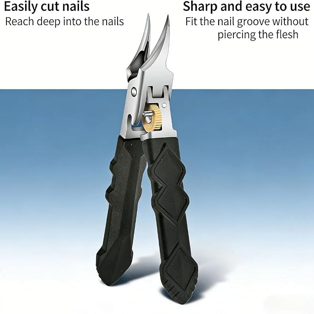 Black Non-slip Handle Gear-locking Nail Clipper Set