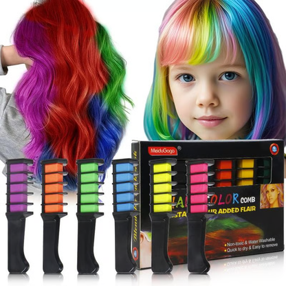 🌈Holiday Season Final Rush - 50% OFF✨Temporary Hair Dye Chalk Comb- Cruelty Free