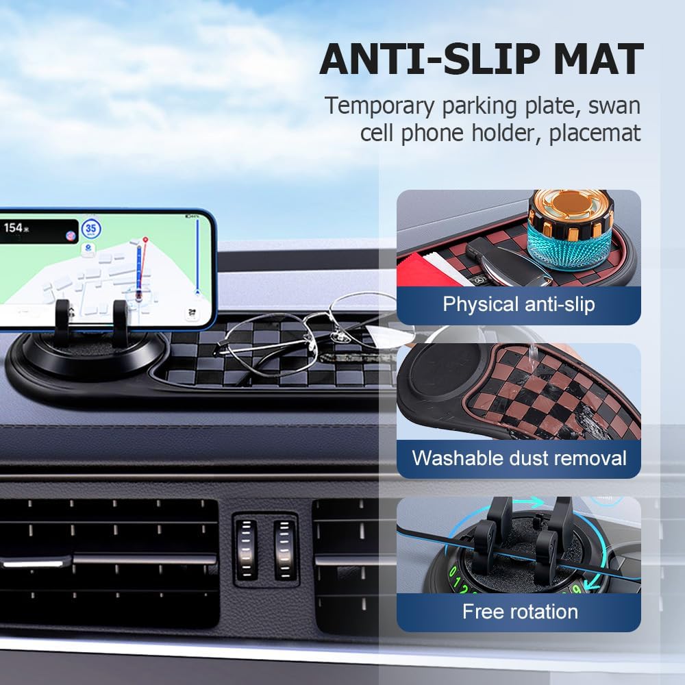 Multifunctional Vehicle-Mounted Anti-Slip Mat, Slip Mat Auto Universal Phone Holder