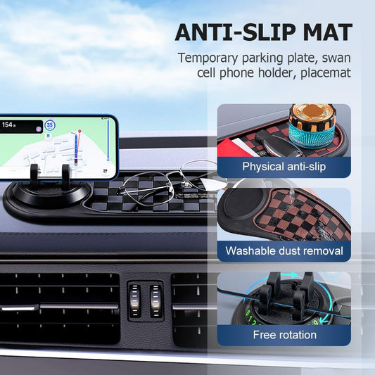 Multifunctional Vehicle-Mounted Anti-Slip Mat, Slip Mat Auto Universal Phone Holder