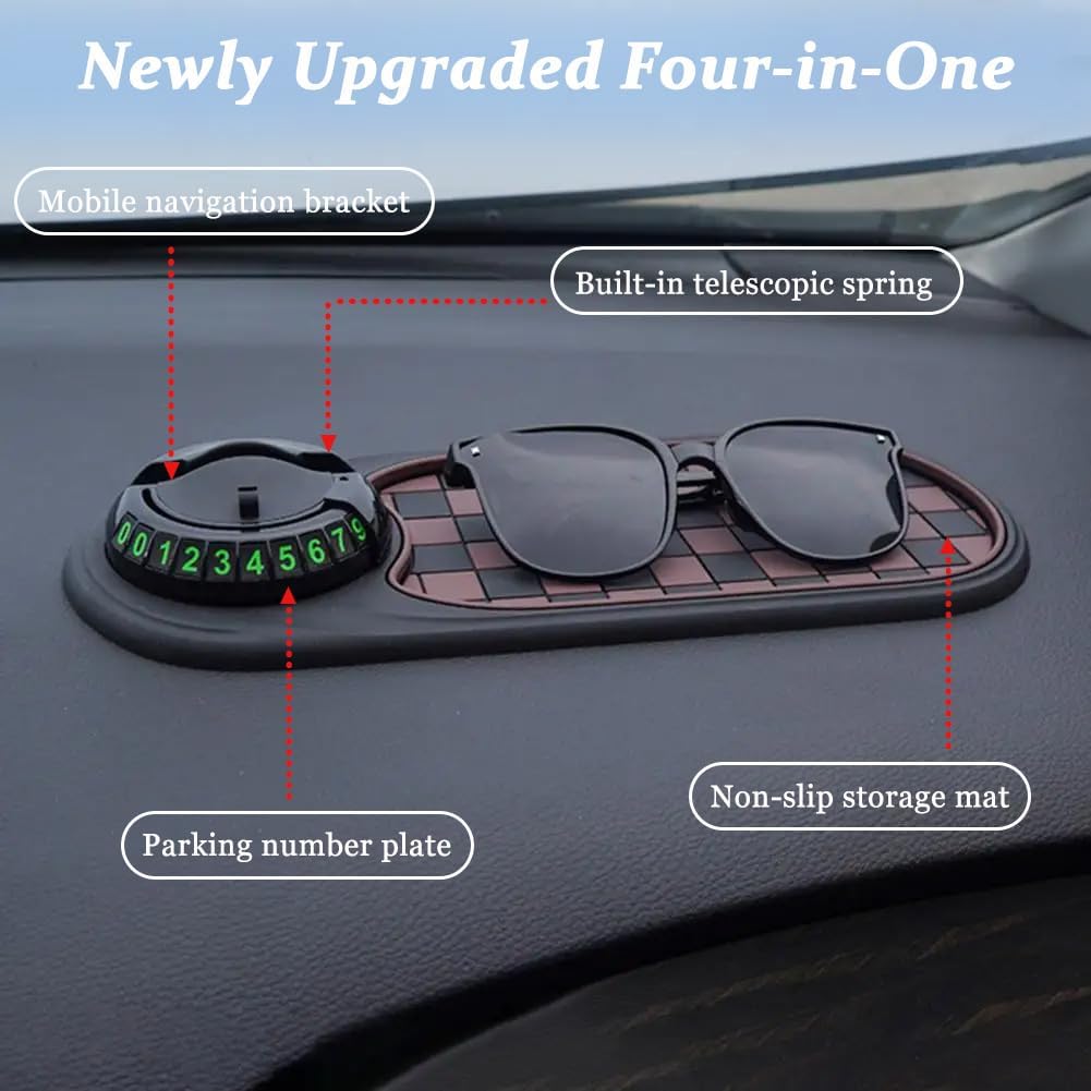 Multifunctional Vehicle-Mounted Anti-Slip Mat, Slip Mat Auto Universal Phone Holder