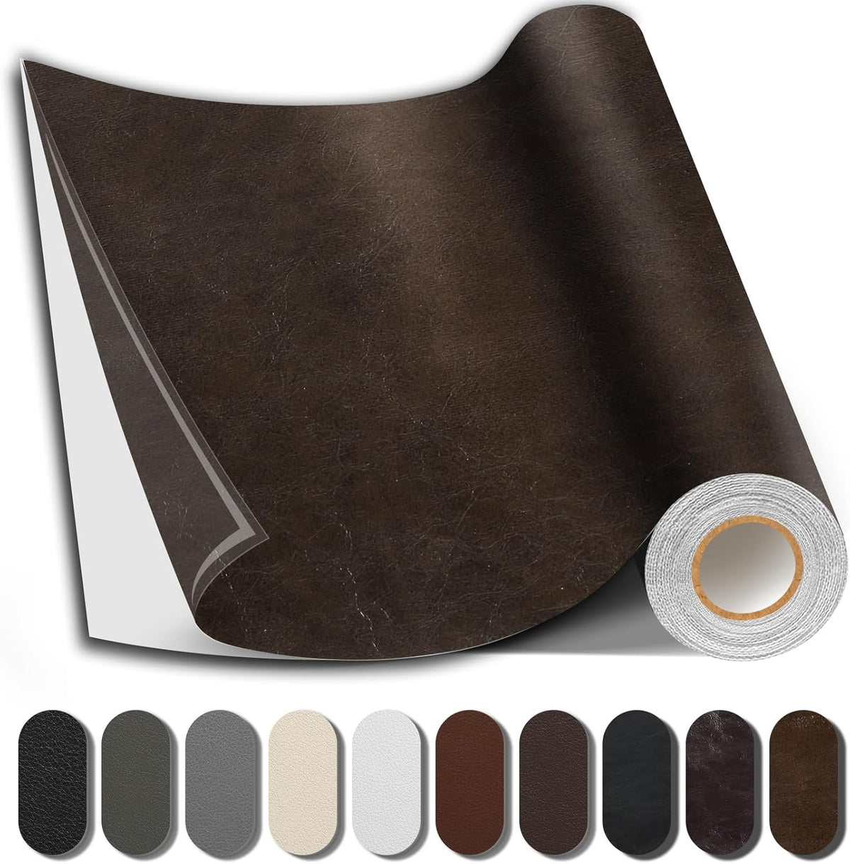Caedrea Leather Repair Patch – 17x79" Self-Adhesive Waterproof Vinyl Patch for Couch, Furniture, Car Seats & Cabinets, Durable DIY Fix
