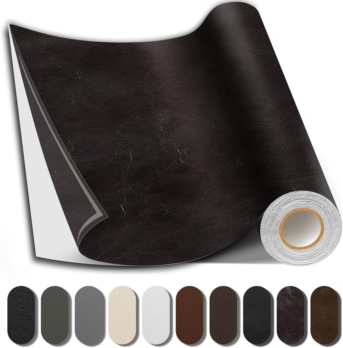 Caedrea Leather Repair Patch – 17x79" Self-Adhesive Waterproof Vinyl Patch for Couch, Furniture, Car Seats & Cabinets, Durable DIY Fix