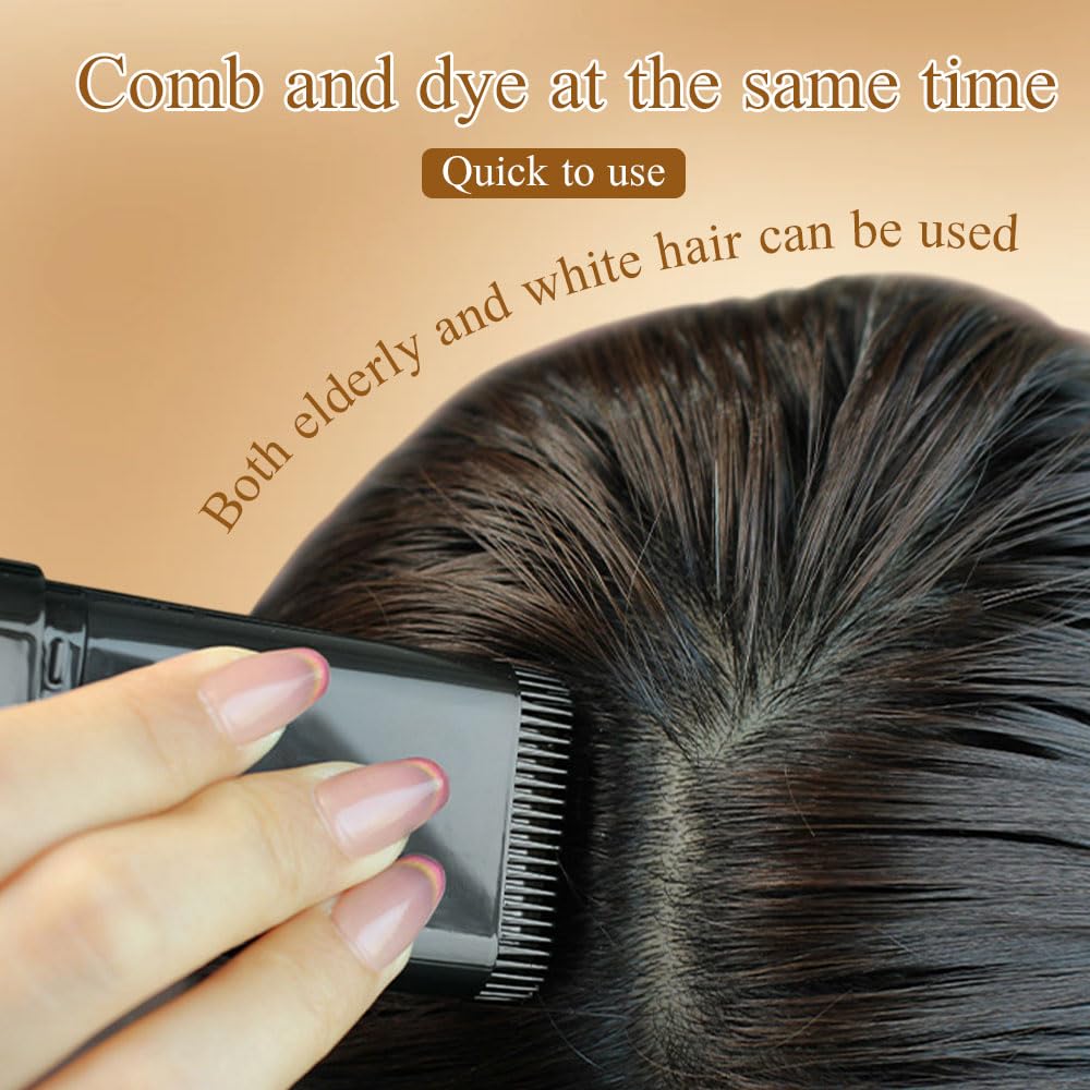 3-color portable hair dye stick with comb