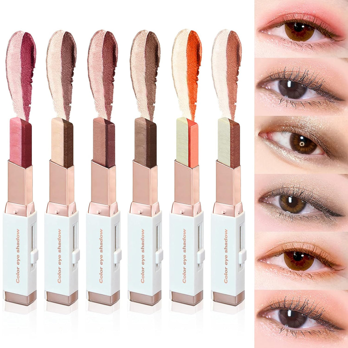 12 Colors Glitter Eye-shadow Stick Set