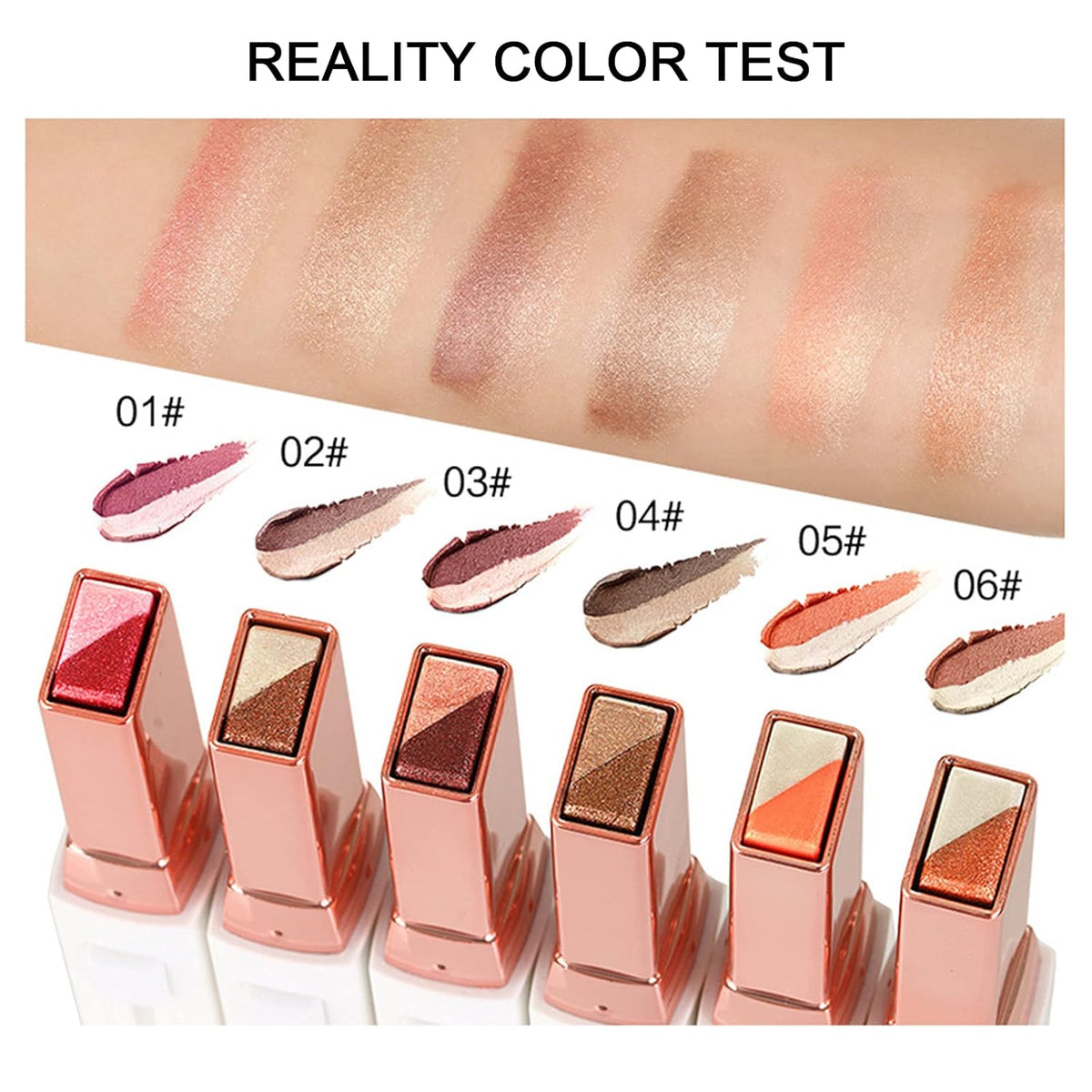 12 Colors Glitter Eye-shadow Stick Set