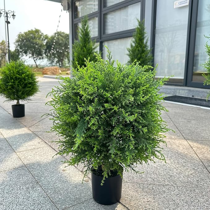 UV Resistant Artificial Cedar Topiary Ball Tree