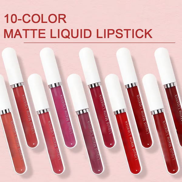 ❤️10Pcs Liquid Matte Matt Lipstick Set, Long Lasting Lipstick 24 hour Waterproof Lip Gloss