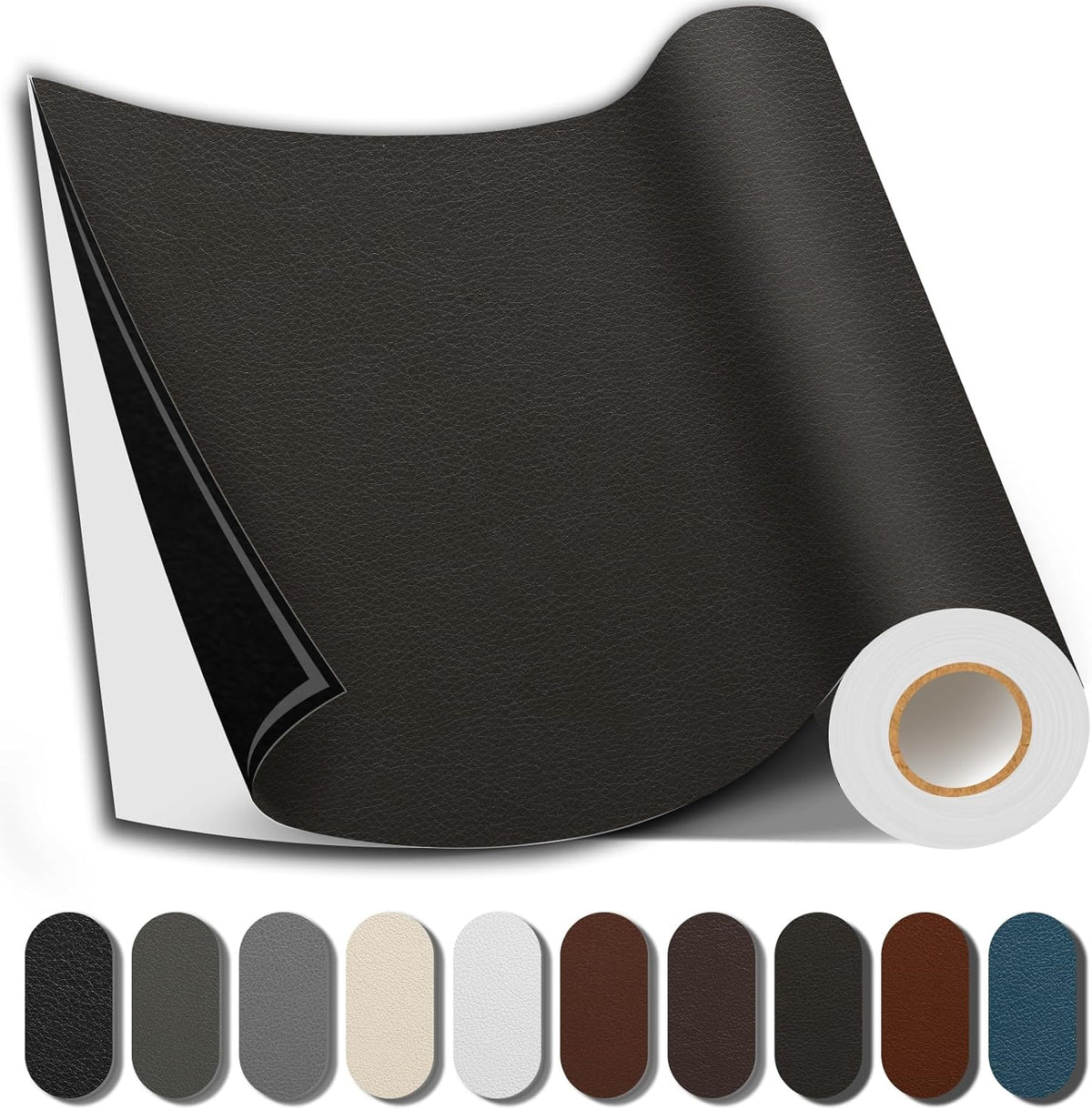 Caedrea Leather Repair Patch – 17x79" Self-Adhesive Waterproof Vinyl Patch for Couch, Furniture, Car Seats & Cabinets, Durable DIY Fix