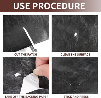 Caedrea Leather Repair Patch – 17x79" Self-Adhesive Waterproof Vinyl Patch for Couch, Furniture, Car Seats & Cabinets, Durable DIY Fix