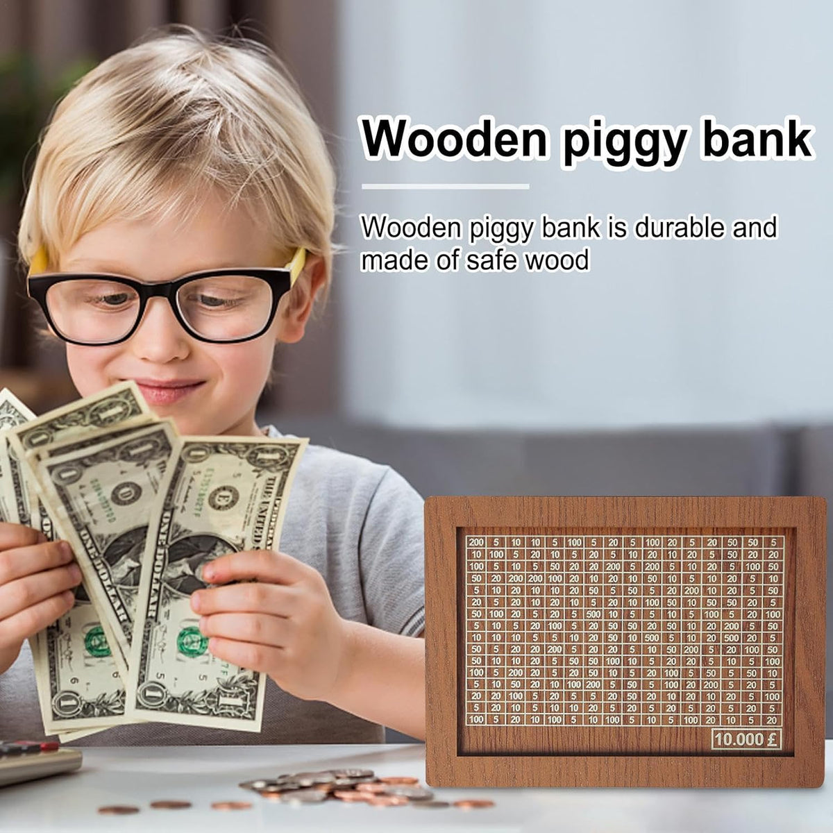 Wooden Money Saving Box