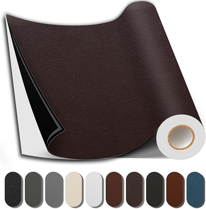 Caedrea Leather Repair Patch – 17x79" Self-Adhesive Waterproof Vinyl Patch for Couch, Furniture, Car Seats & Cabinets, Durable DIY Fix
