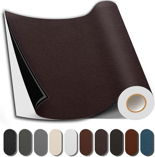 Caedrea Leather Repair Patch – 17x79" Self-Adhesive Waterproof Vinyl Patch for Couch, Furniture, Car Seats & Cabinets, Durable DIY Fix