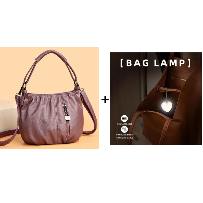 👜50% OFF NOW🎀Casual Pleated Bucket Leather Handbag – Soft Leather, Versatile Style & Adjustable Shoulder Strap✨