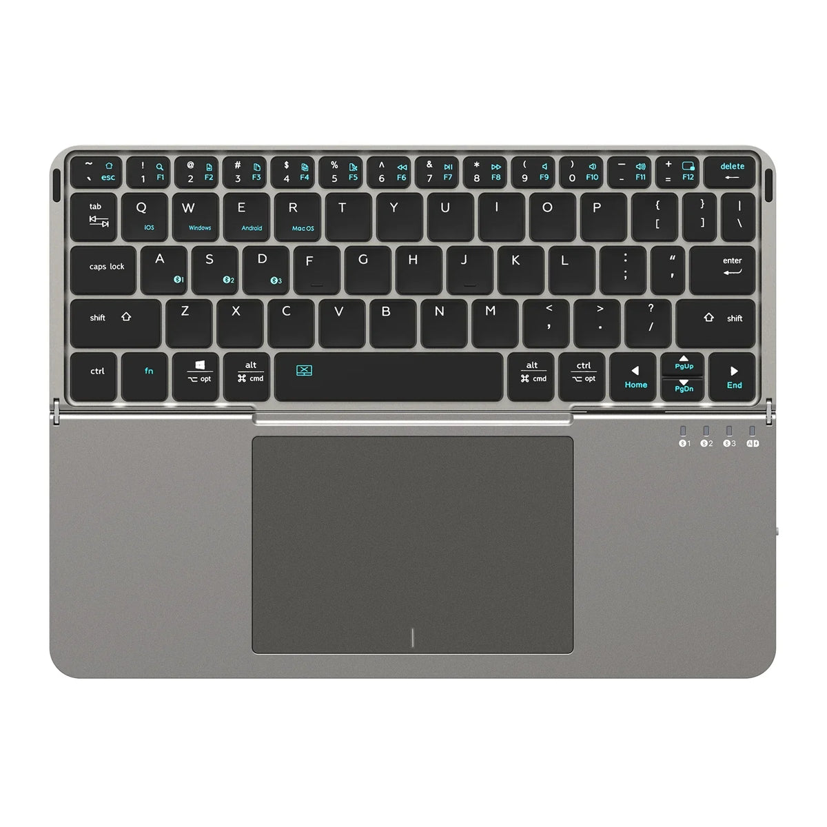 New foldable ultra-thin Bluetooth keyboard, compatible with Apple, Android, smartphones, and tablets.