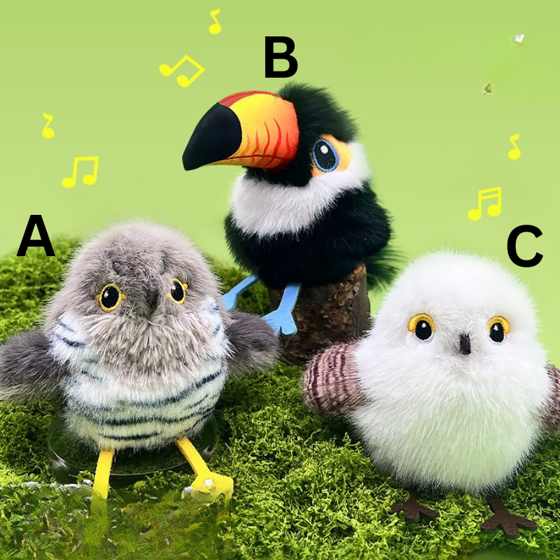 Cat Interactive Singing Bird Toy