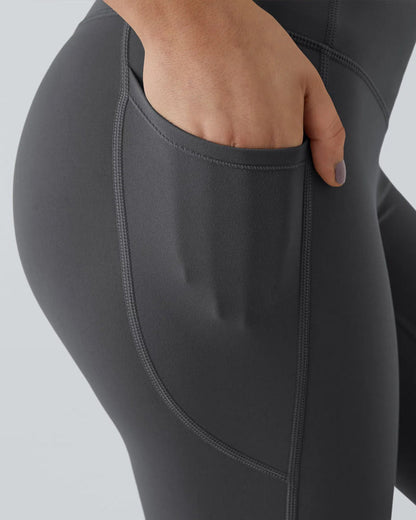 Butt Lifting Tummy Control Side Pocket High Waisted Shaping Training Leggings
