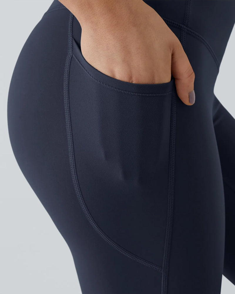 Butt Lifting Tummy Control Side Pocket High Waisted Shaping Training Leggings