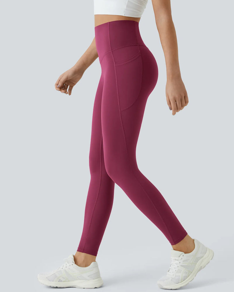 Butt Lifting Tummy Control Side Pocket High Waisted Shaping Training Leggings