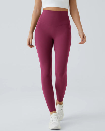 Butt Lifting Tummy Control Side Pocket High Waisted Shaping Training Leggings