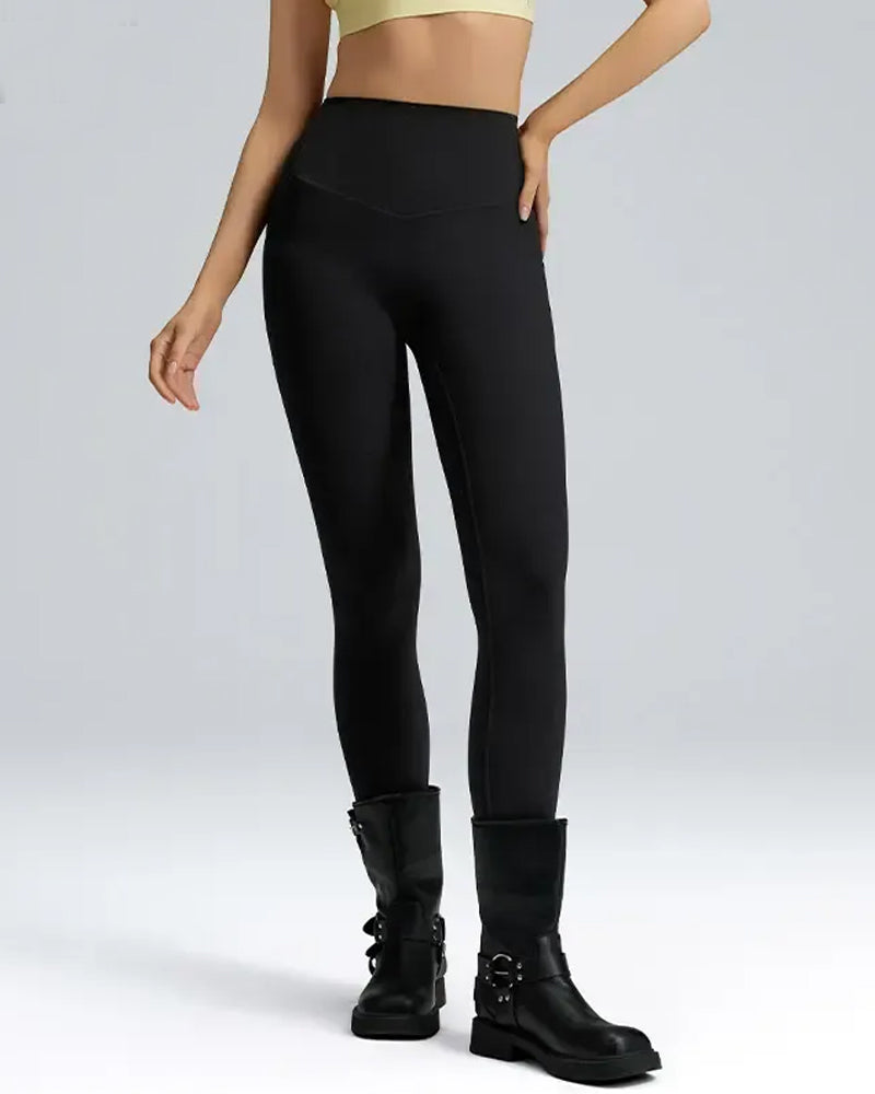Butt Lifting Tummy Control Side Pocket High Waisted Shaping Training Leggings