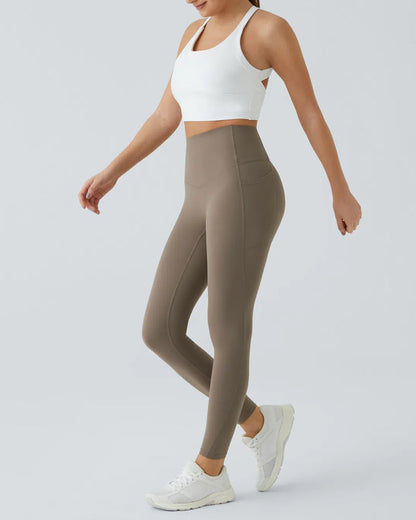 Butt Lifting Tummy Control Side Pocket High Waisted Shaping Training Leggings