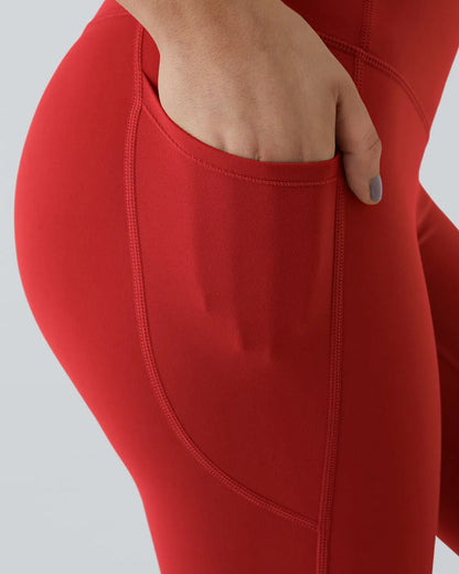 Butt Lifting Tummy Control Side Pocket High Waisted Shaping Training Leggings