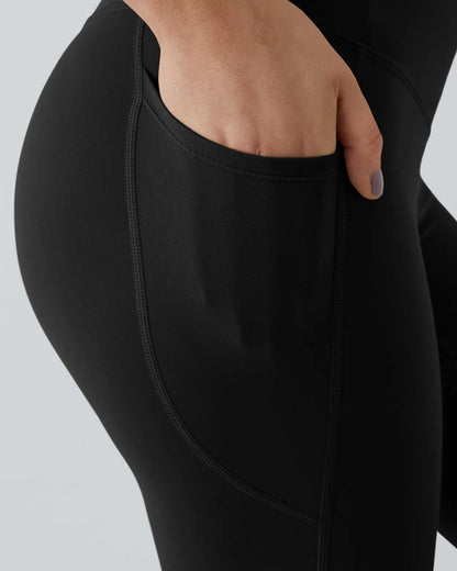 Butt Lifting Tummy Control Side Pocket High Waisted Shaping Training Leggings