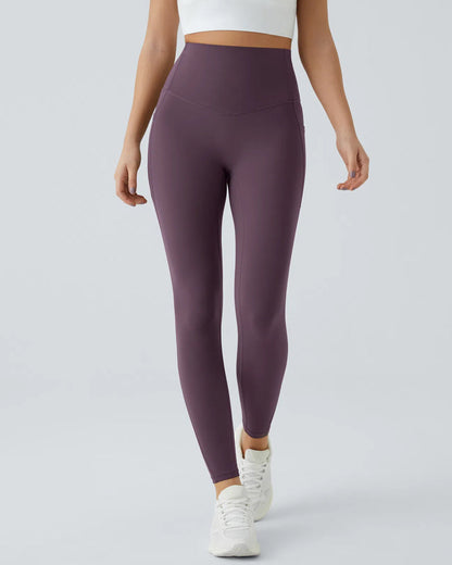 Butt Lifting Tummy Control Side Pocket High Waisted Shaping Training Leggings