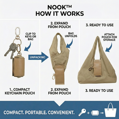 Nook™ - Keychain Expandable Bag