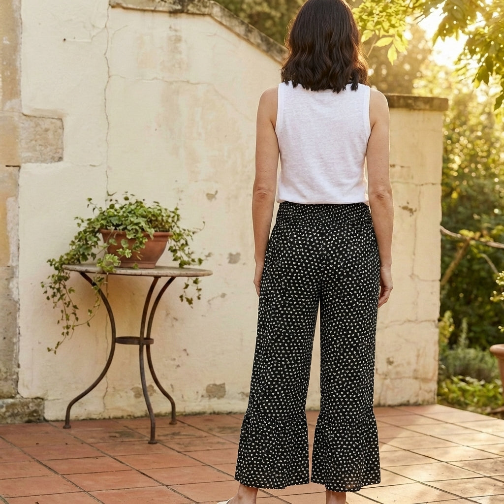 Maviglow™ – Smocked High Waist Flowy Wide Leg Pants + 50% OFF
