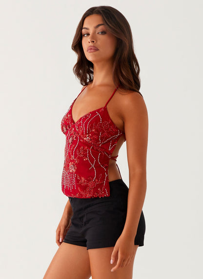 Sparkly V-Neck Cami Top
