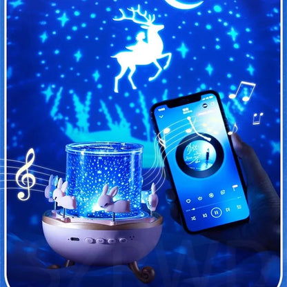 Rechargeable Astronaut Night Light - USB LED Galaxy Projector with Dimmable Glow for Kids