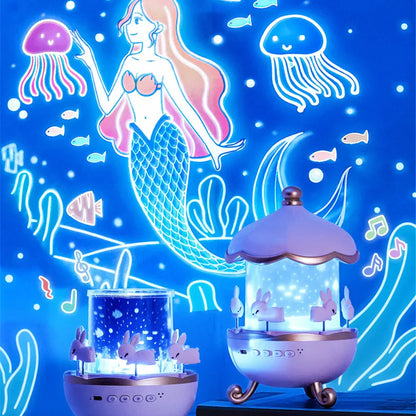 Rechargeable Astronaut Night Light - USB LED Galaxy Projector with Dimmable Glow for Kids