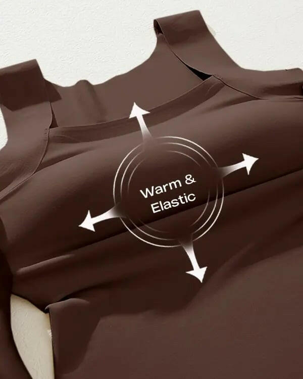 Women’s U-Neck Thermal Tank with Built-In Bra 