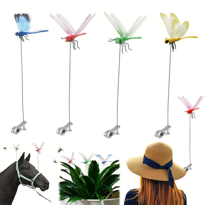 4PCS Outdoor Dragonfly Rod Clip