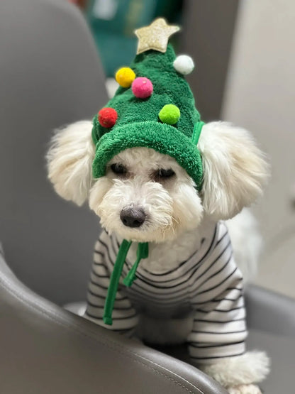Holiday Pet Outfit ( Hat + Scarf )