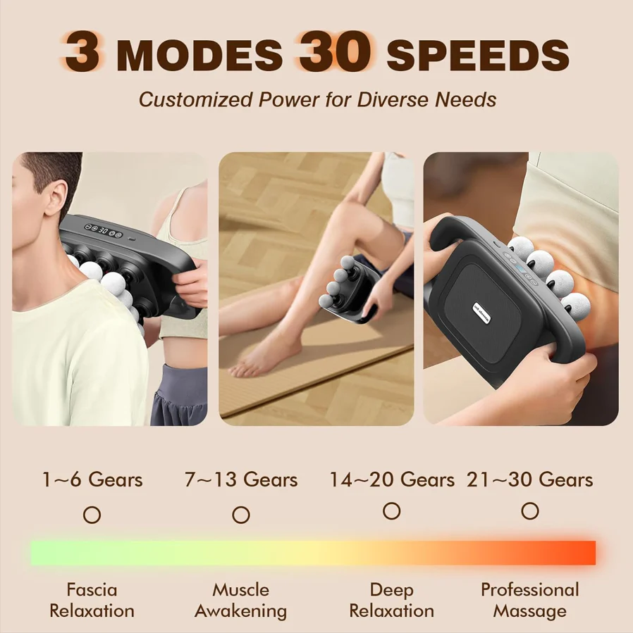 OctoRelief™ 16-Head Massage Gun