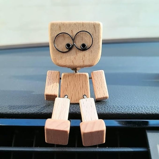 HappyTimber – Wooden Sway Figure with 12 Magnetic Emotions